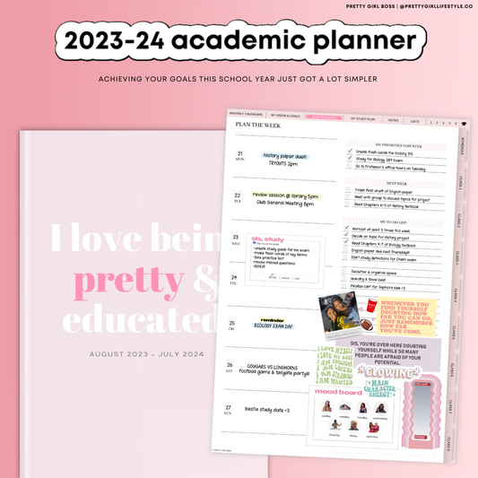 2023-24 PGB Student Academic Planner-Pink
