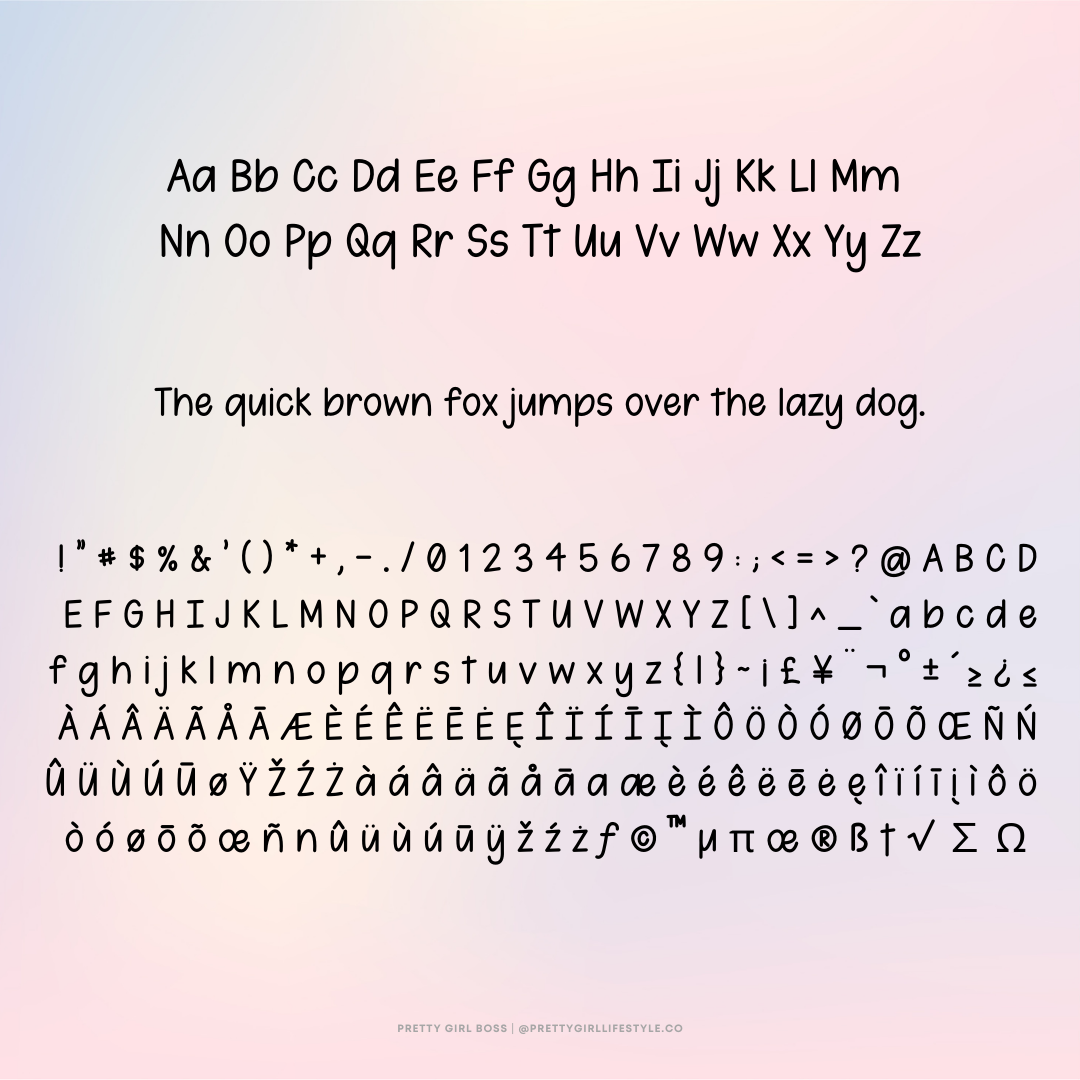 PGB "THAT GIRL" Handwritten Font