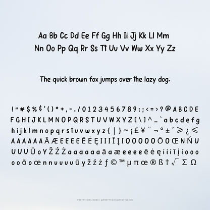 PGB "CLEAN GIRL" Handwritten Font